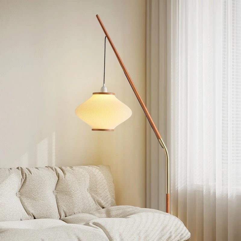 Lantern Long Acrylic Ash Floor Lamp