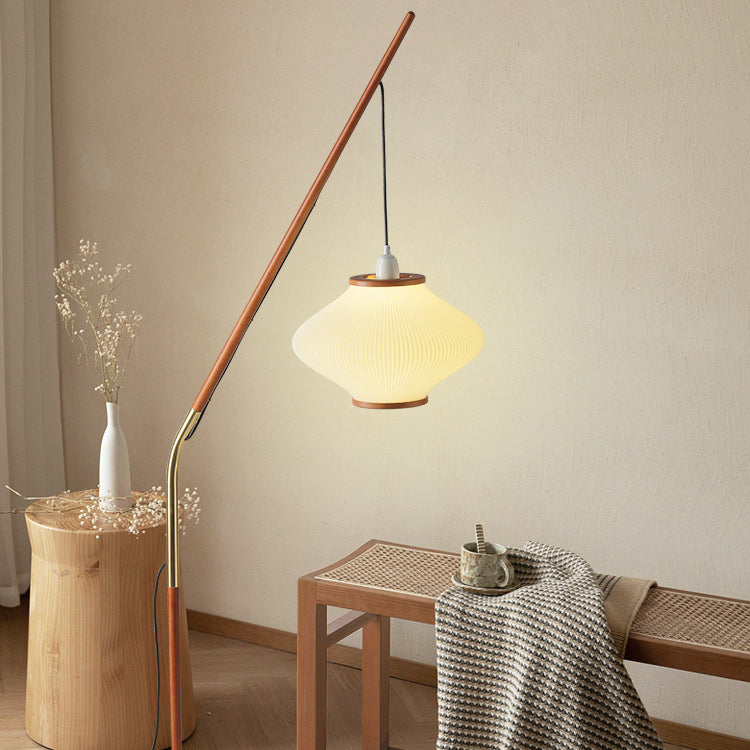 Lantern Long Acrylic Ash Floor Lamp