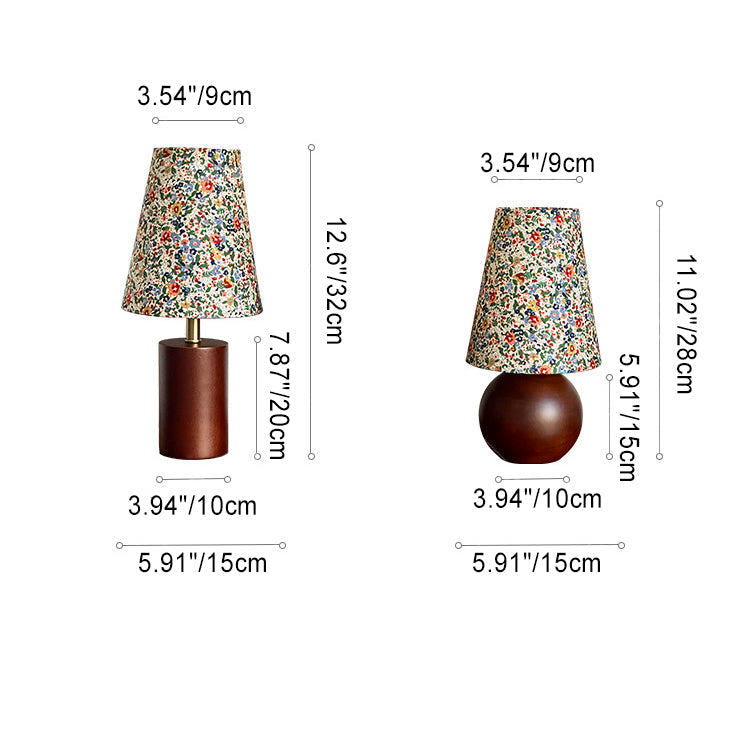 Crushed Flower Round Column Table Lamp