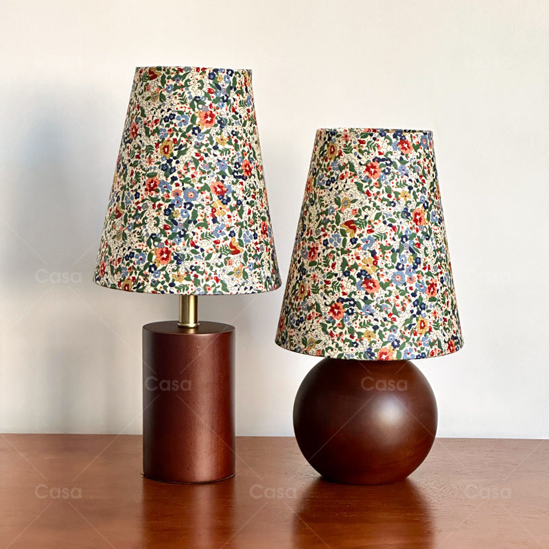 Crushed Flower Round Column Table Lamp
