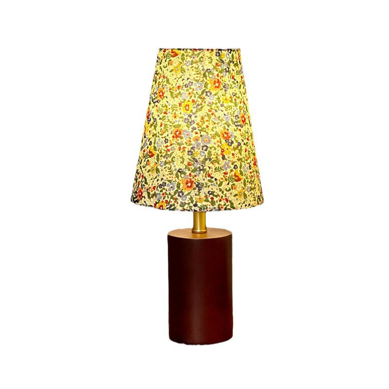 Crushed Flower Round Column Table Lamp