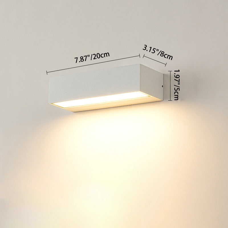 Rectangular Bar Aluminum Garden Outdoor Light