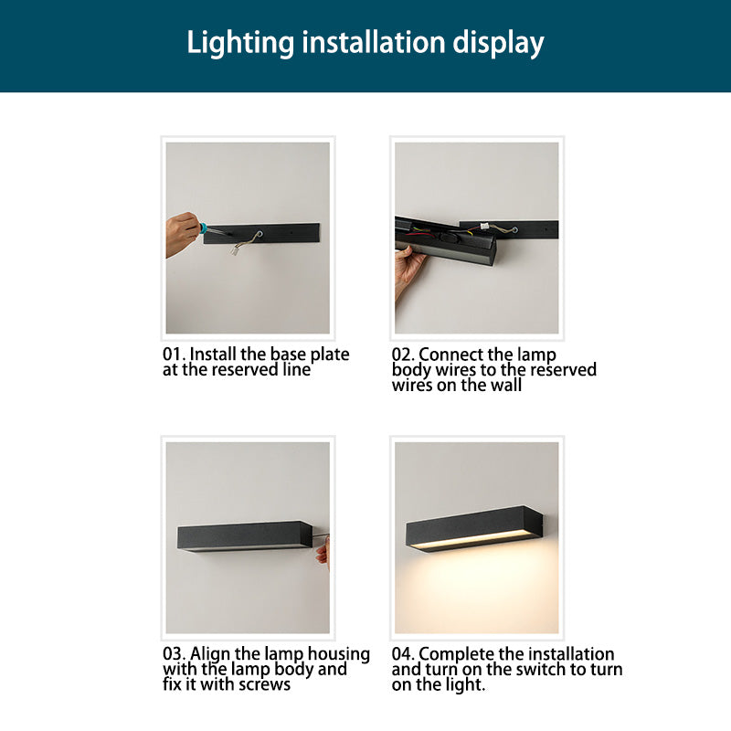 Rectangular Bar Aluminum Garden Outdoor Light