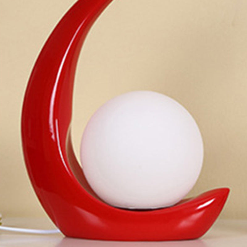 Moon Orb Resin Glass Table Lamp