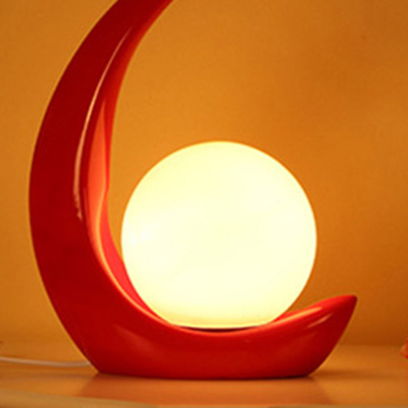 Moon Orb Resin Glass Table Lamp