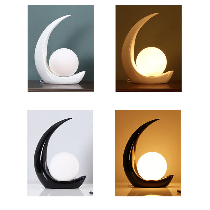 Moon Orb Resin Glass Table Lamp