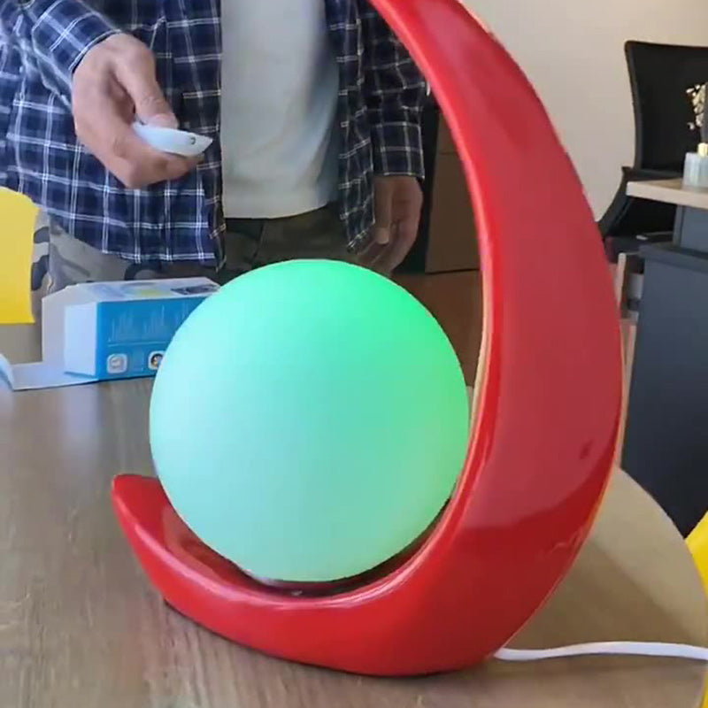 Moon Orb Resin Glass Table Lamp