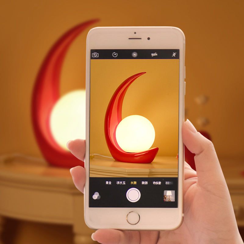 Moon Orb Resin Glass Table Lamp