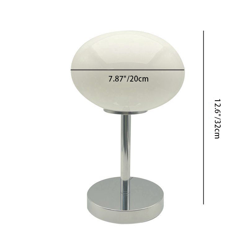 Flat Orb Glass Iron Table Lamp
