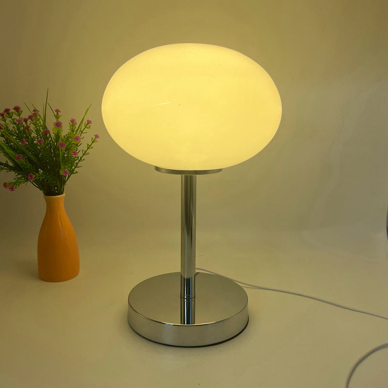 Flat Orb Glass Iron Table Lamp
