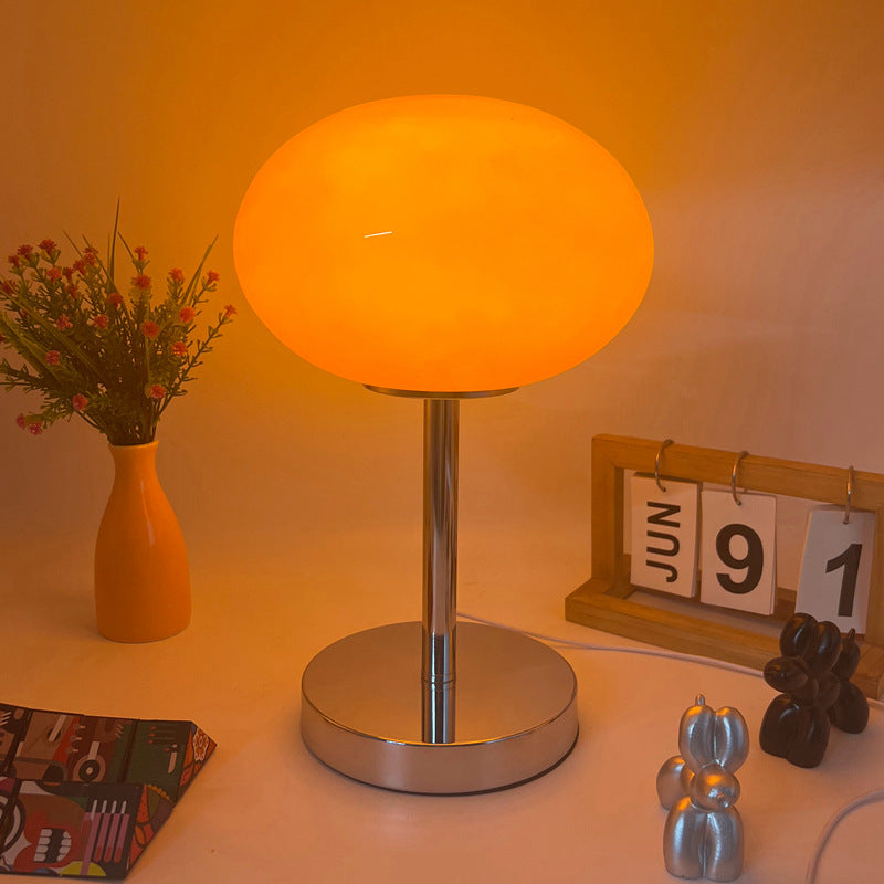 Flat Orb Glass Iron Table Lamp