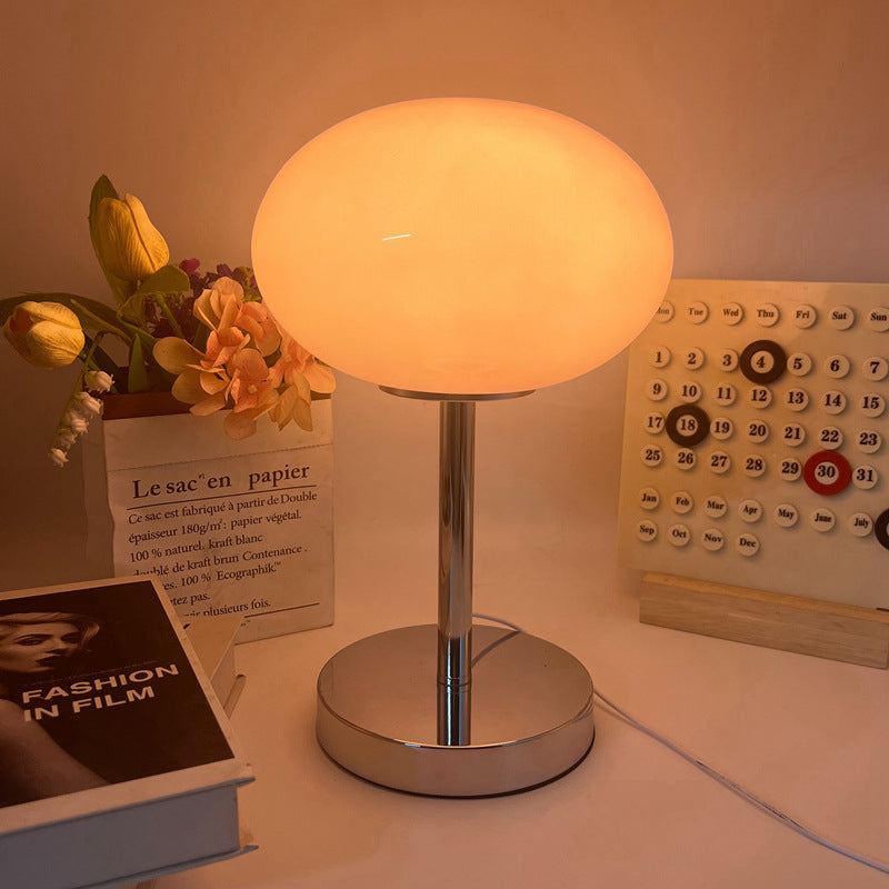 Flat Orb Glass Iron Table Lamp