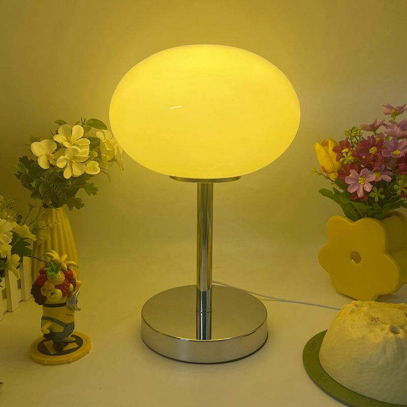 Flat Orb Glass Iron Table Lamp