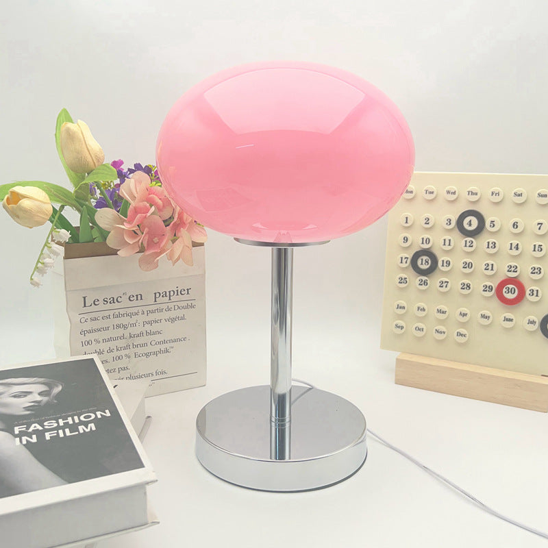 Flat Orb Glass Iron Table Lamp