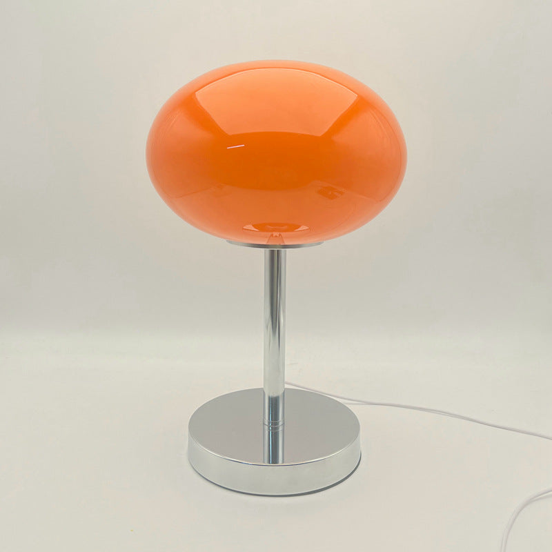 Flat Orb Glass Iron Table Lamp