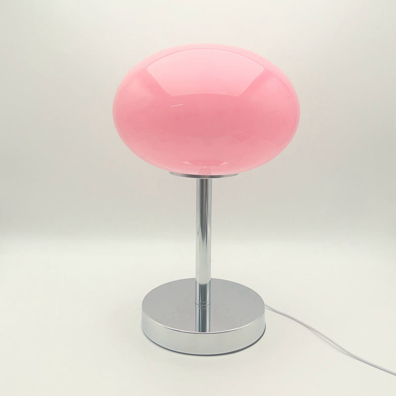 Flat Orb Glass Iron Table Lamp