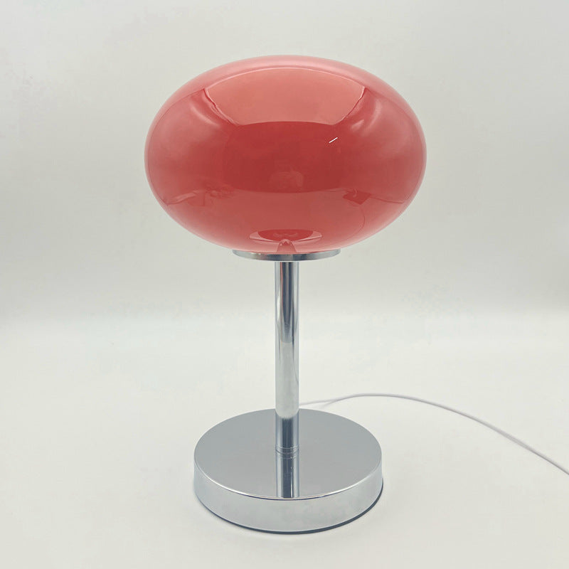 Flat Orb Glass Iron Table Lamp