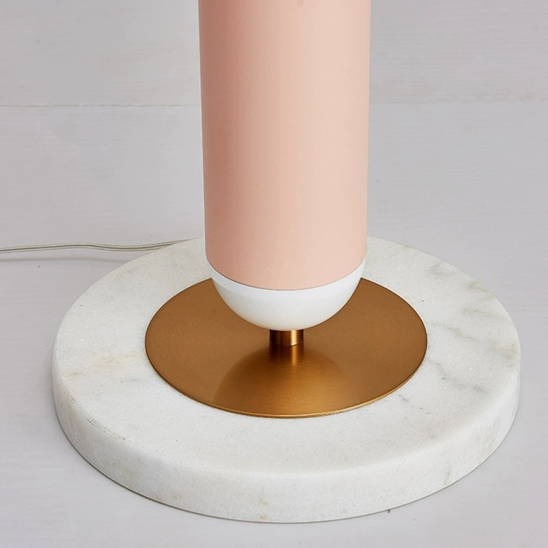 Round Cylinder Iron Bedroom Table Lamp