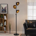 Rotatable Coconut Shell Round 3-Light Floor Lamp