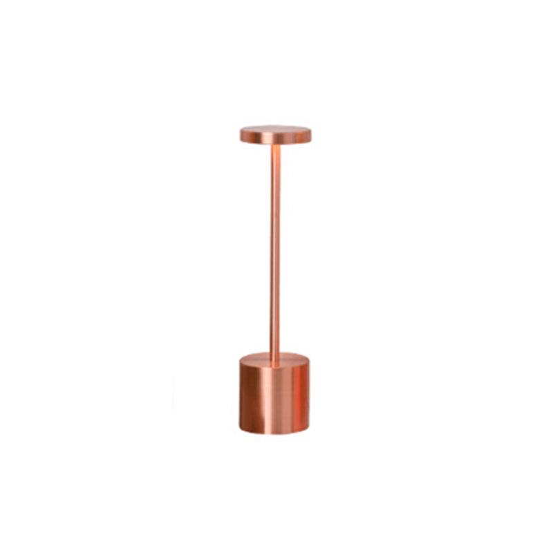 Round Cylinder Metal Living Table Lamp