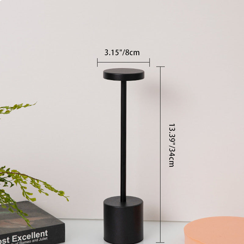 Round Cylinder Metal Living Table Lamp