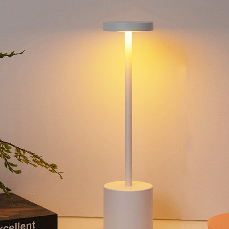 Round Cylinder Metal Living Table Lamp