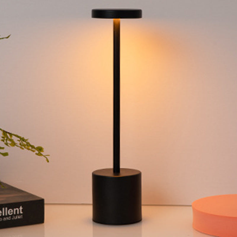 Round Cylinder Metal Living Table Lamp