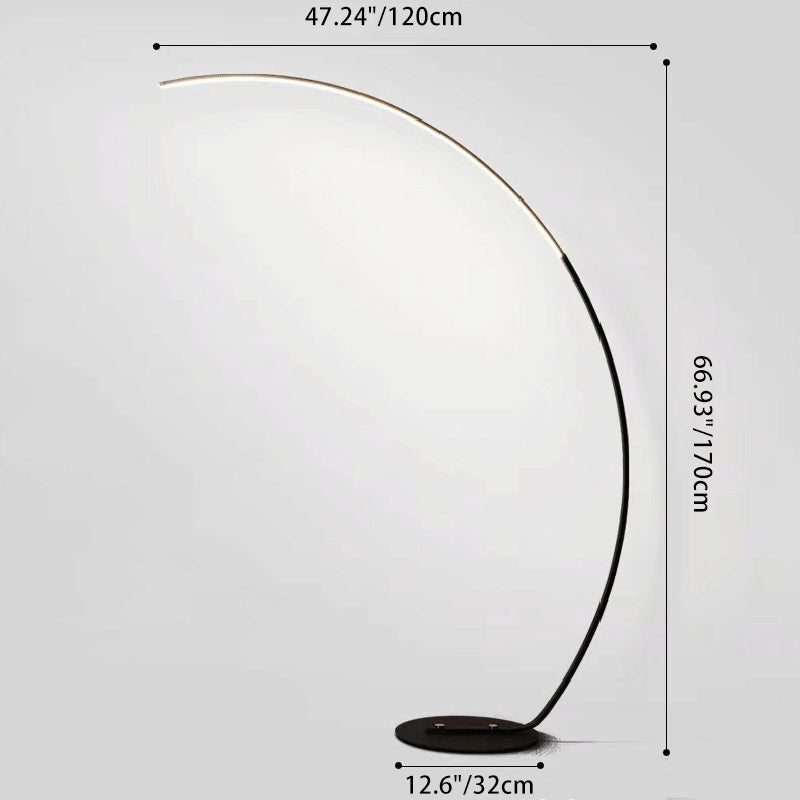Curved Line Aluminum Living Floor Lamp