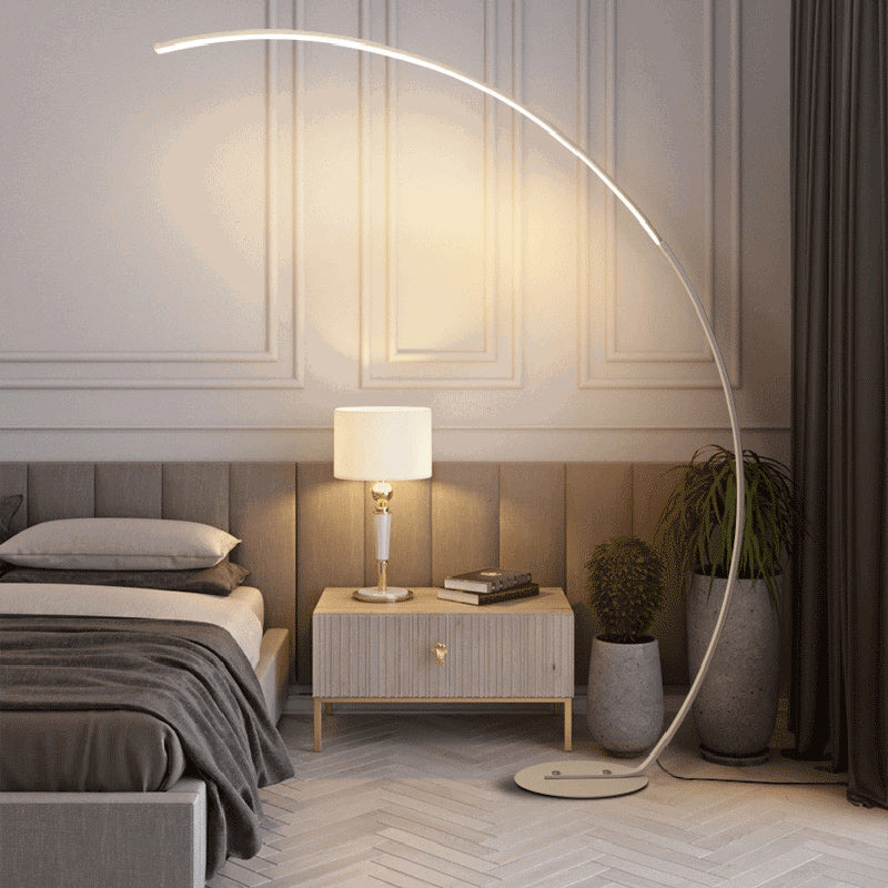Curved Line Aluminum Living Floor Lamp