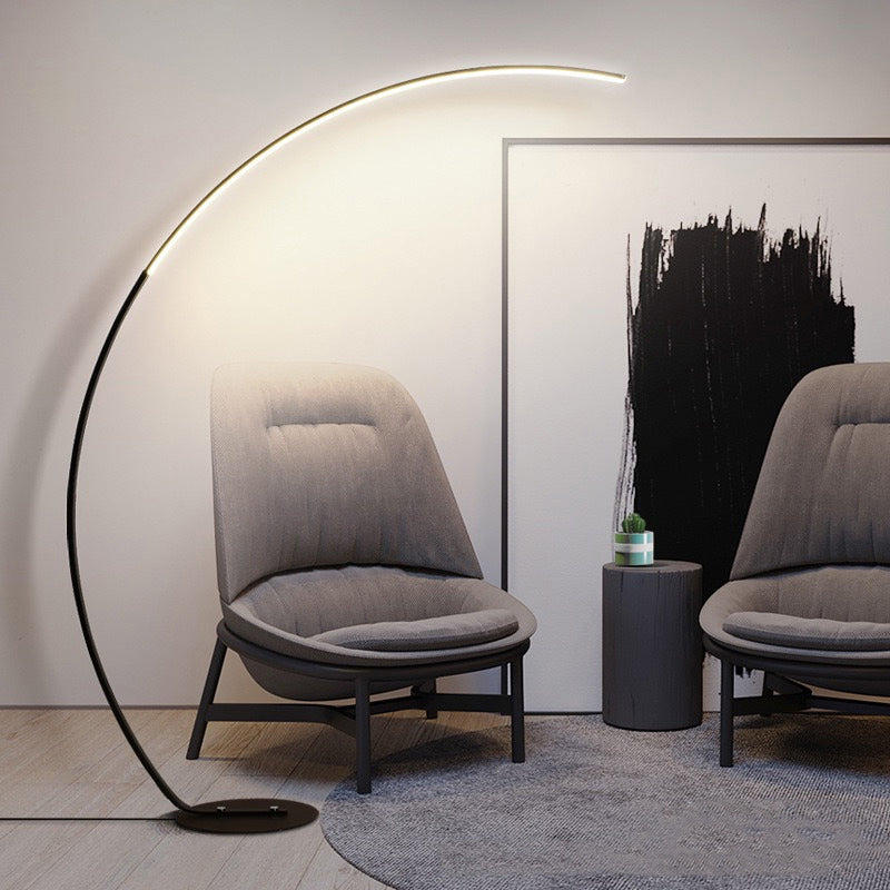 Curved Line Aluminum Living Floor Lamp