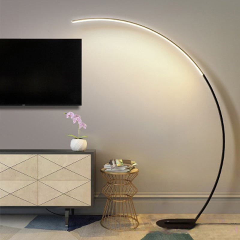 Curved Line Aluminum Living Floor Lamp