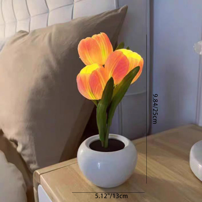 Tulip Bouquet PU Ceramic Table Lamp
