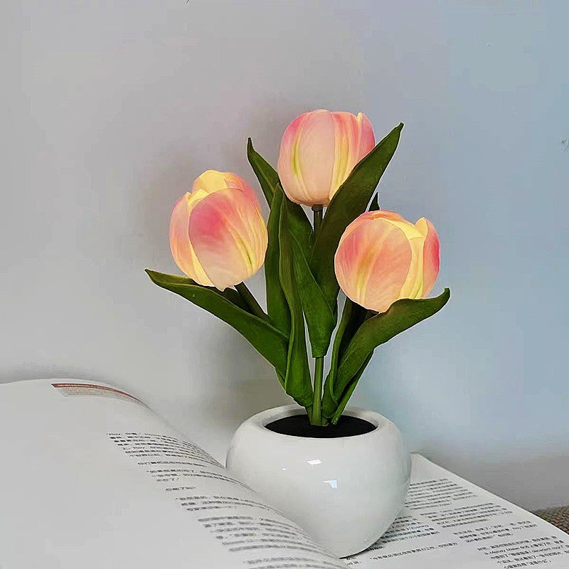 Tulip Bouquet PU Ceramic Table Lamp