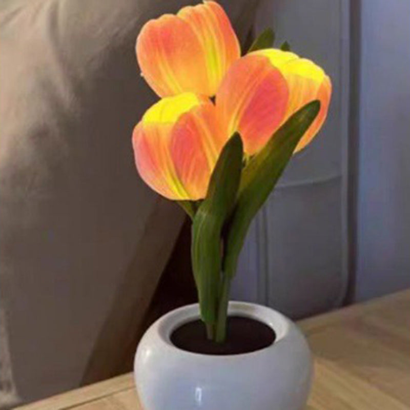 Tulip Bouquet PU Ceramic Table Lamp