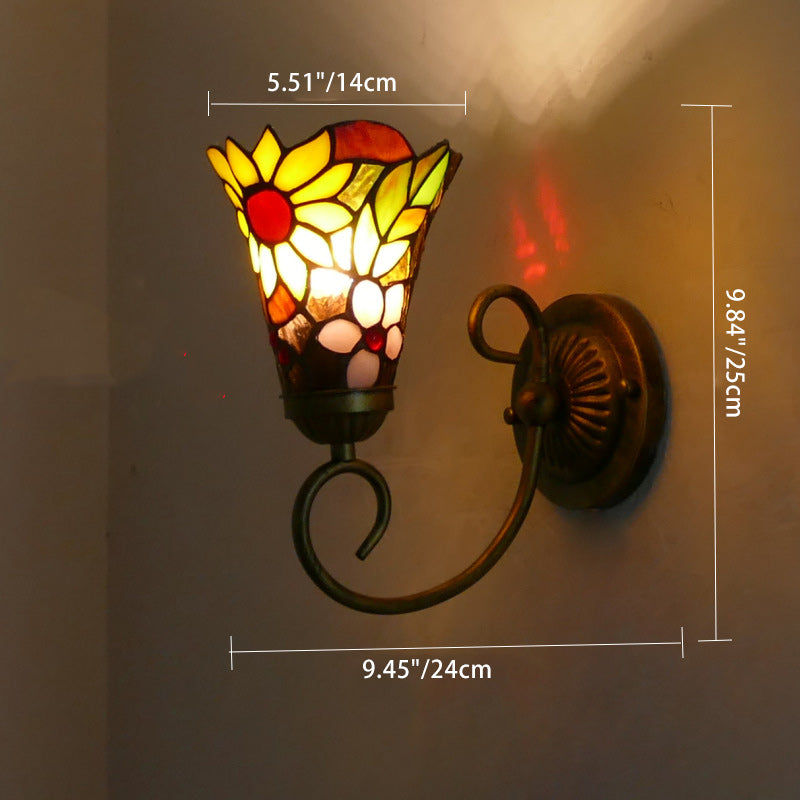 Flower Pod Round Glass Wall Lamp