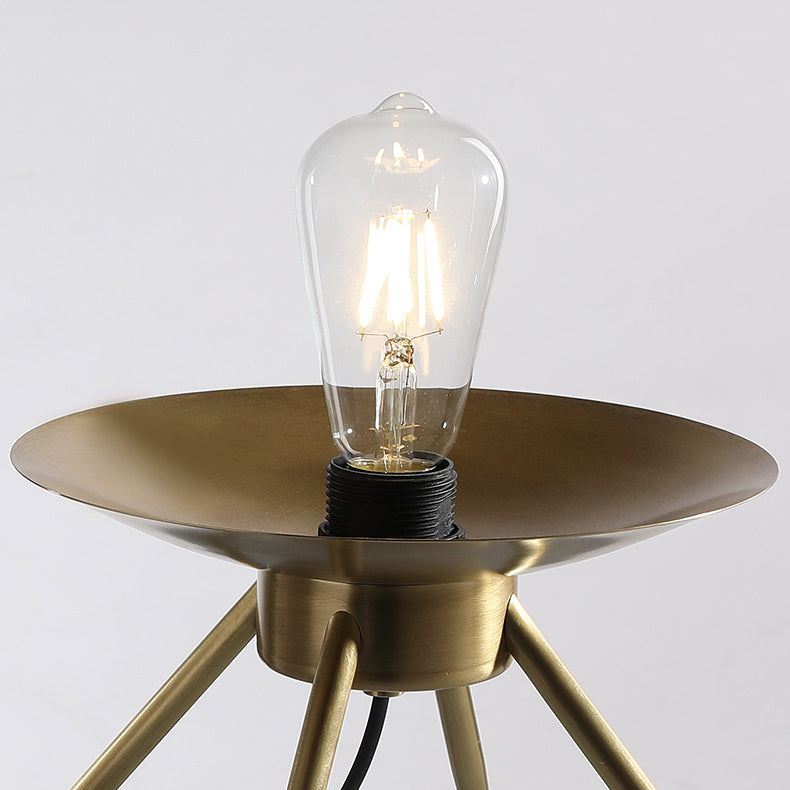 Bucket Round Glass Copper Table Lamp