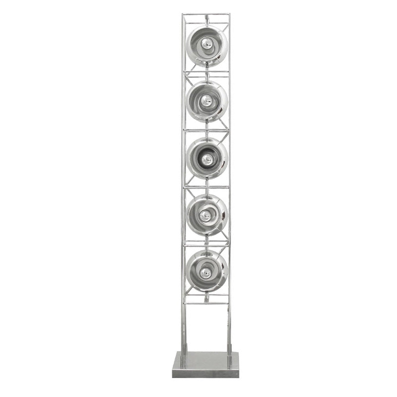 Rectangular Flared Round Iron 5-Light Floor Lamp