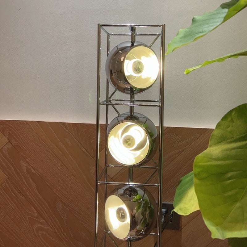 Rectangular Flared Round Iron 5-Light Floor Lamp