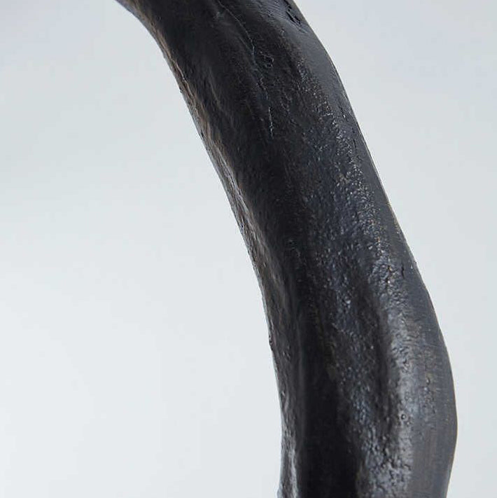 Oval Curve Fabric Resin Floor Lamp