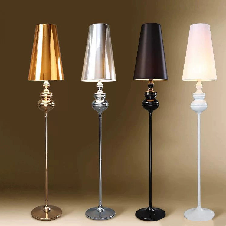 Round Gourd Fabric PVC Floor Lamp