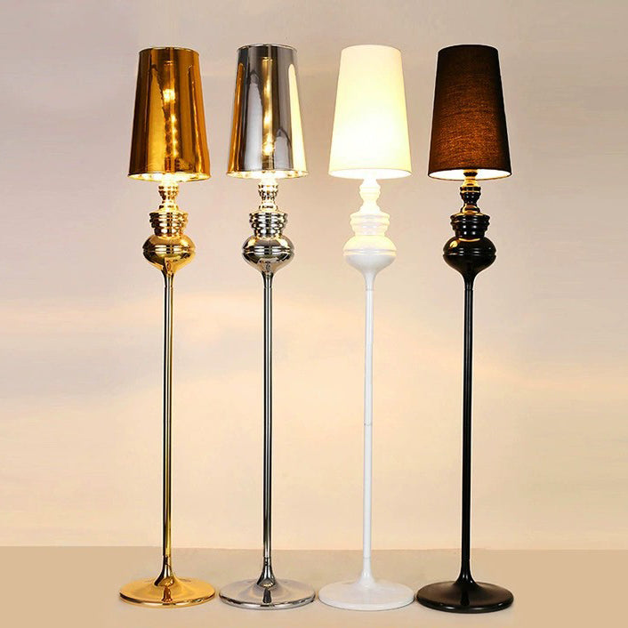 Round Gourd Fabric PVC Floor Lamp