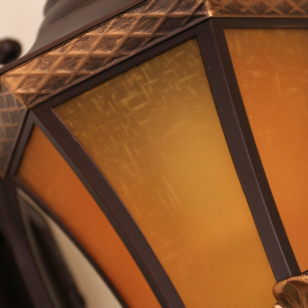 Leaf Round Curve Glass Outdoor Light