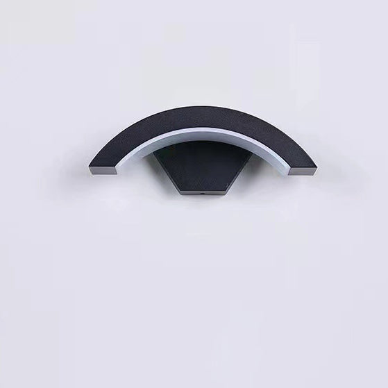 Curved Bent Aluminum Patio Outdoor Light