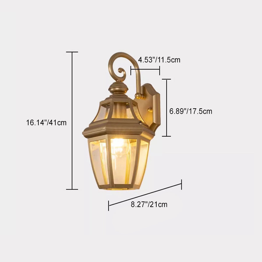 Round Court Glass Hardware Outdoor Light