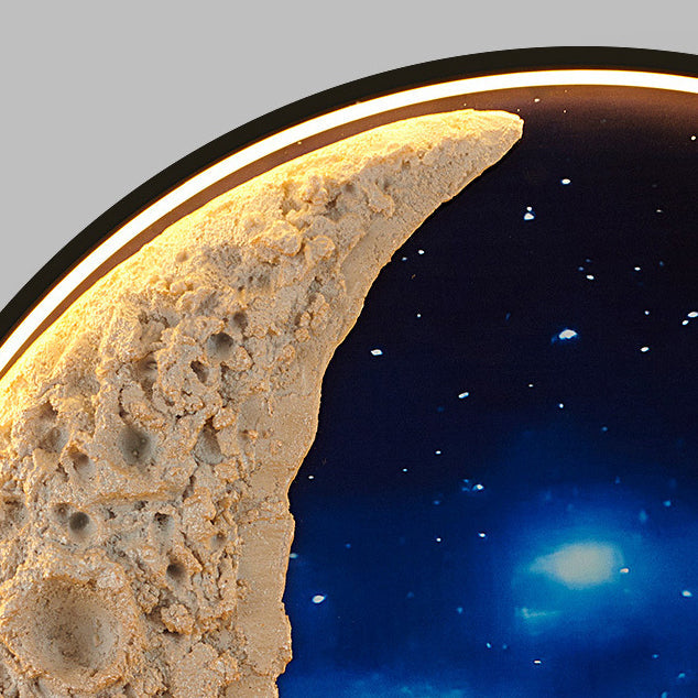 Star Astronaut Round Resin Outdoor Light
