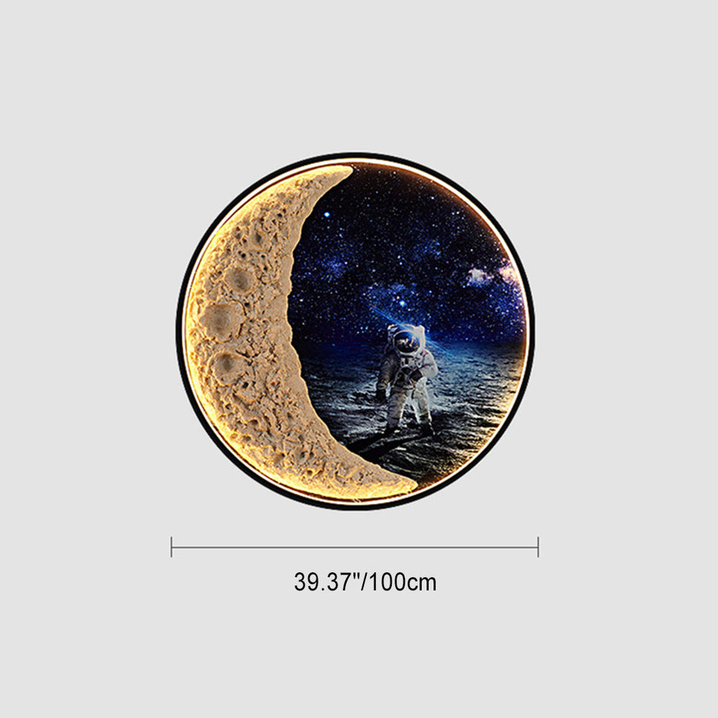 Star Astronaut Round Resin Outdoor Light