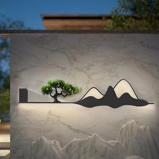Mountain Tree Acrylic Silicone Outdoor Light
