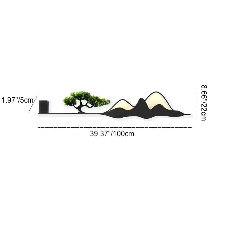 Mountain Tree Acrylic Silicone Outdoor Light