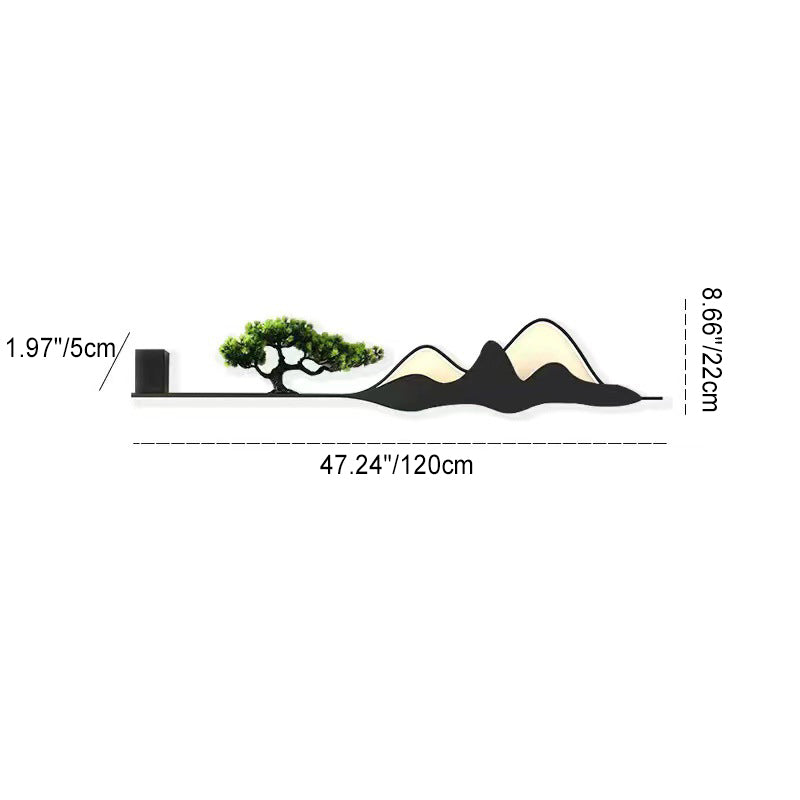 Mountain Tree Acrylic Silicone Outdoor Light