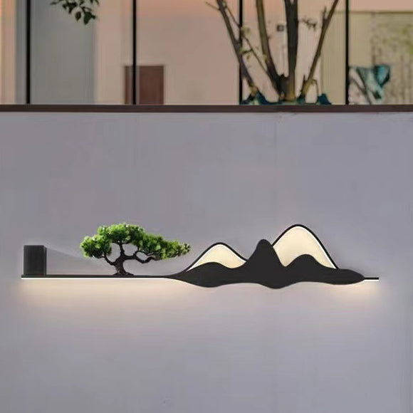 Mountain Tree Acrylic Silicone Outdoor Light